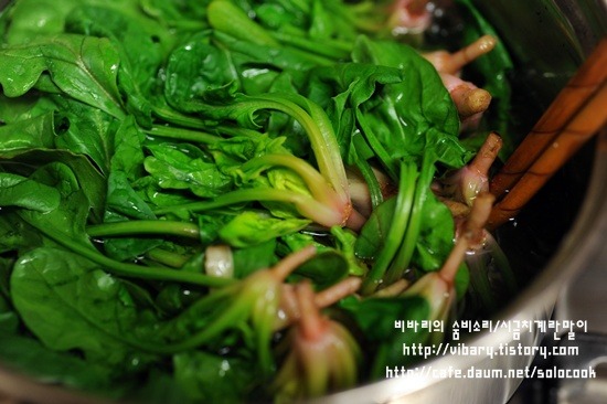 시금치 1단으로 만든 명품반찬 3가지