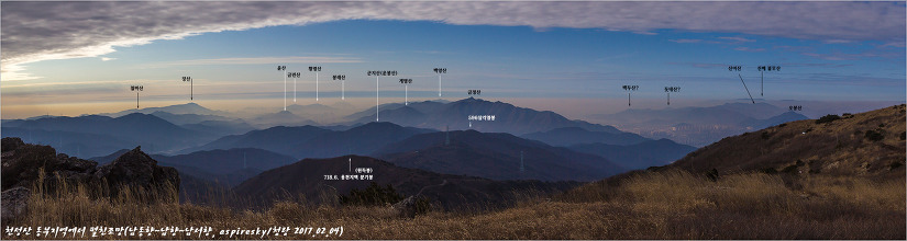 양산 천성산 조망도