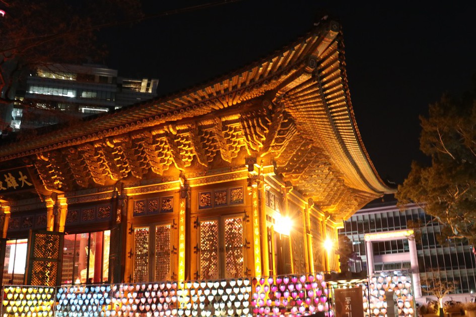 [시내야경] 종로 '조계사의 야경' 모습을 두루 담았습니다.   2/2    (20181219)